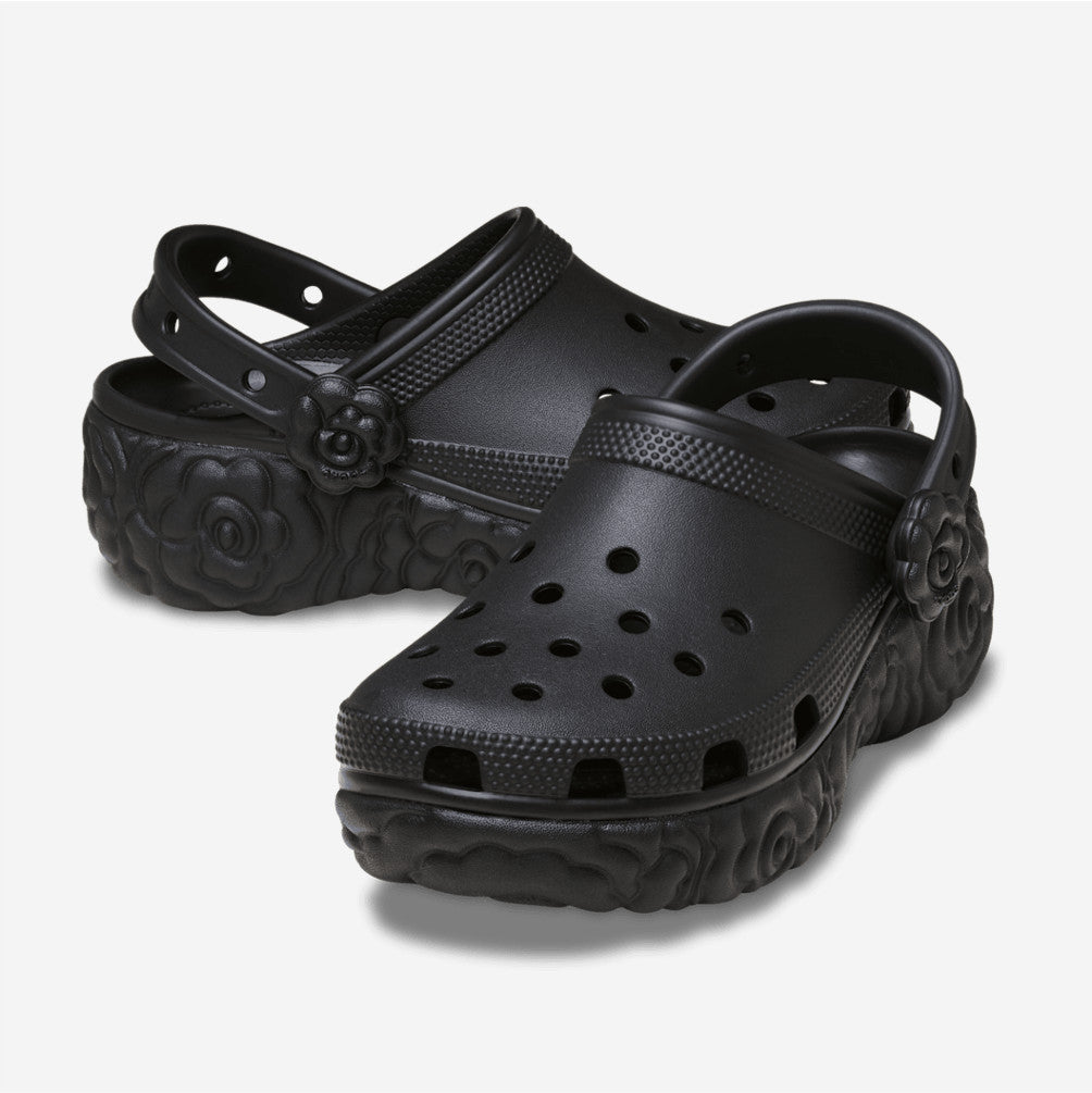 NEW CROCS Classic Platform Bloom Clog 213447 Black