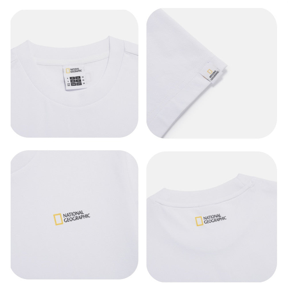 NEW National Geographic Sorona Cool Touch Short-Sleeve T-Shirt N262UTS891 WHITE Asian Fit