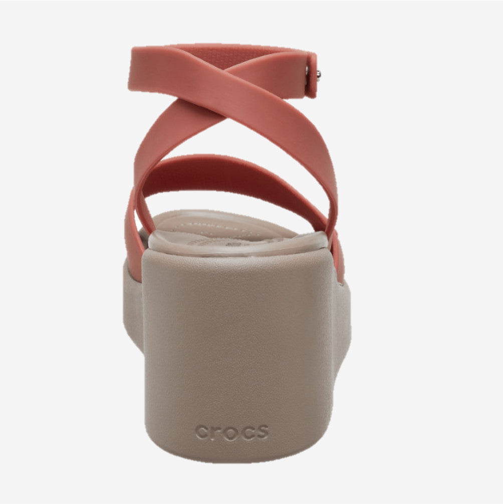 NEW CROCS Brooklyn Ankle Strap Wedge Heel Platform 209406-2DT Spice