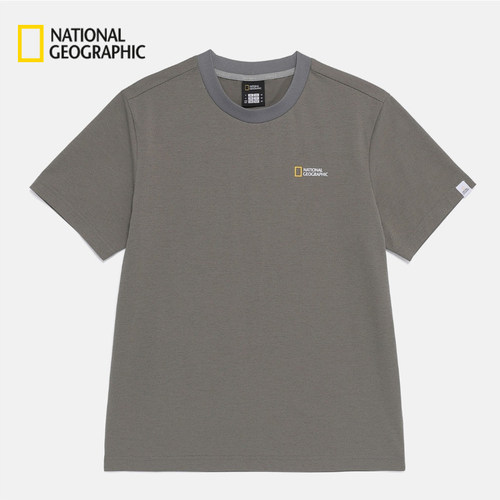 NEW National Geographic Sorona Cool Touch Short-Sleeve T-Shirt N262UTS891 KHAKI Asian Fit
