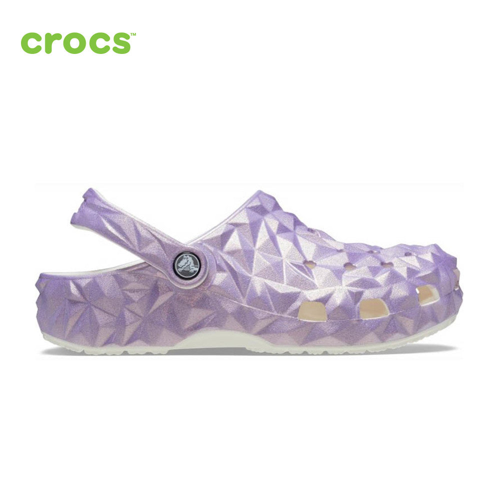 NEW CROCS CLASSIC METALLIC GEOMETRIC CLOG 209841-100 Purple