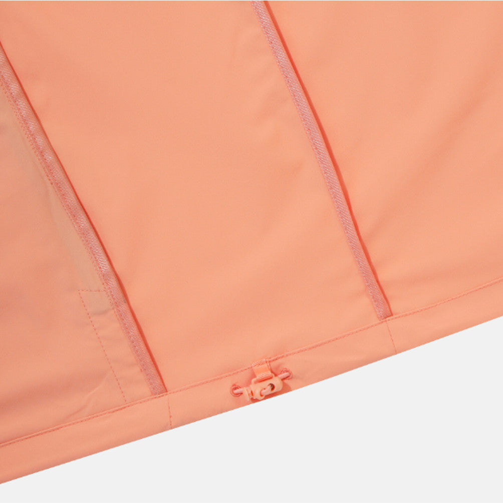 NEW DESCENTE Hooded Comfort Fit Windbreaker Jacket CORAL ASIAN FIT