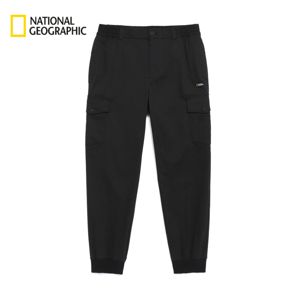 National Geographic Semi-Loose Fit Jogger Cargo Pants N262MPT020 BLACK ASIAN FIT