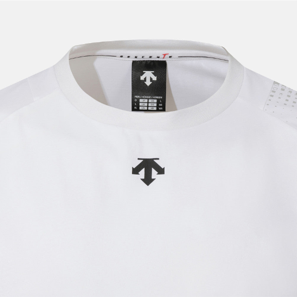 DESCENTE Men's Cooling Tricot Graphic Short-Sleeve T-Shirt SR311TTS76 WHITE ASIAN FIT