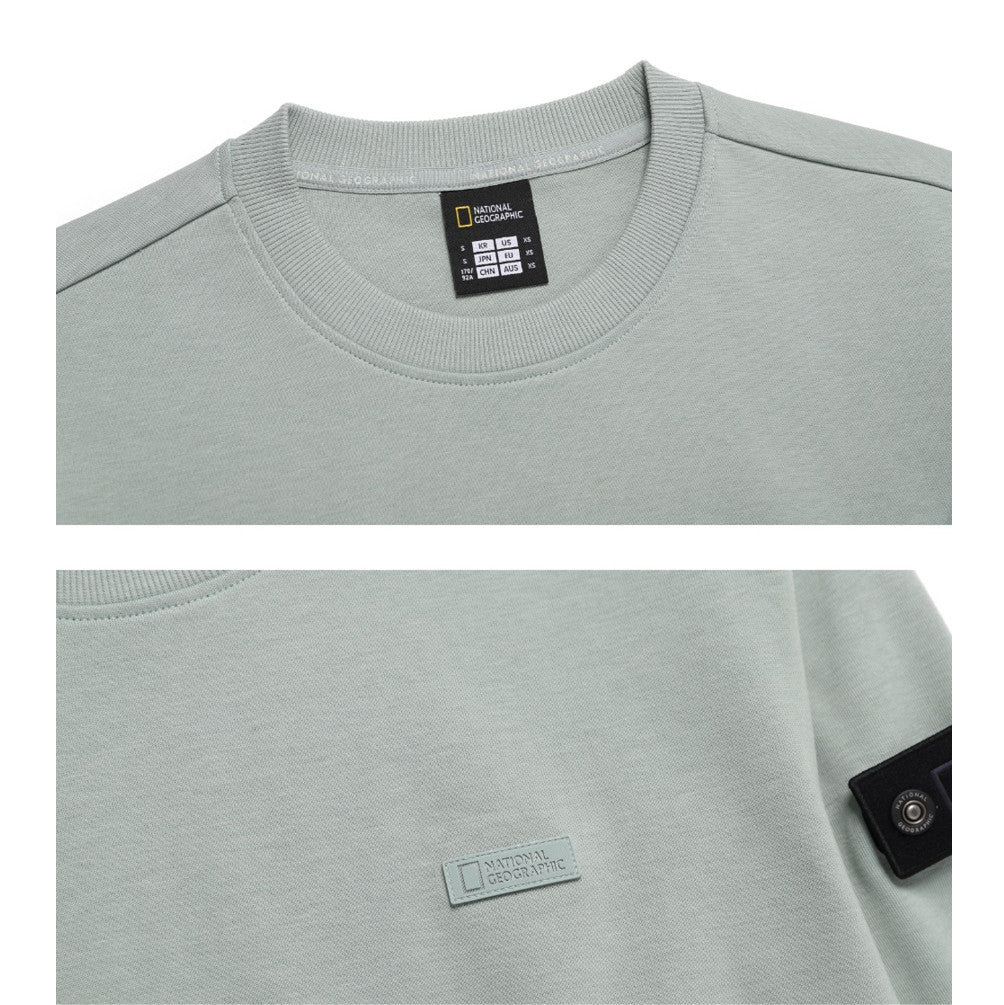 NEW National Geographic Bluefin Logo Sweatshirt N251USW810 KHAKI GREEN Asian Fit