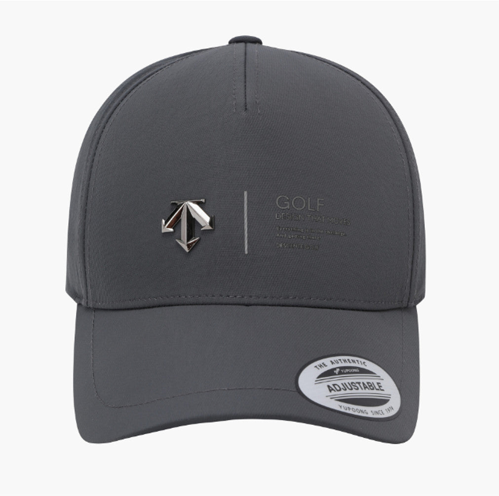 NEW DESCENTE GOLF Men's Silence 3D Logo Baseball Cap DR32MFCP84 Dark Grey